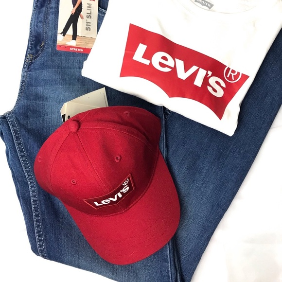 NWT Levi’s SnapBack Baseball Hat, Red or Blue - Picture 16 of 16